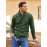 Trendy Solid Stand Collar Cool Knitted Thermal Sweater For Men, Men's Casual  Pullover  Knit Sweater Streetwear For Winter Fall, As Gifts