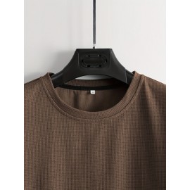 Solid Men's Casual Lightweight Short Sleeve Crew Neck Summer T-shirt