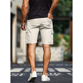 Men's Plain Casual Comfy Cargo Shorts, Summer Clothing