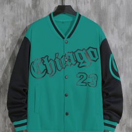 Spring And Autumn Street Men's Fashion Trend Loose Casual Baseball Uniform Jacket, Suitable For Outdoor And Dating