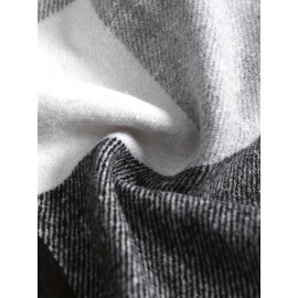 Men's Retro Plaid Hooded Shirt Jacket